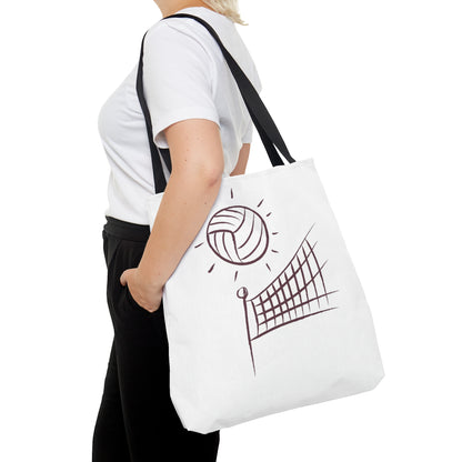 Tote Bag: Volleyball White