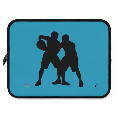 Laptop Sleeve: Basketball Turquoise