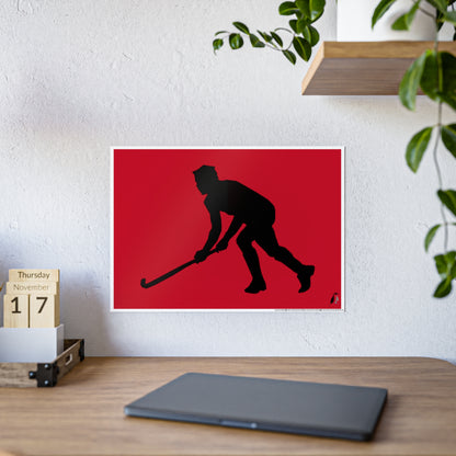 Gloss Posters: Hockey Dark Red