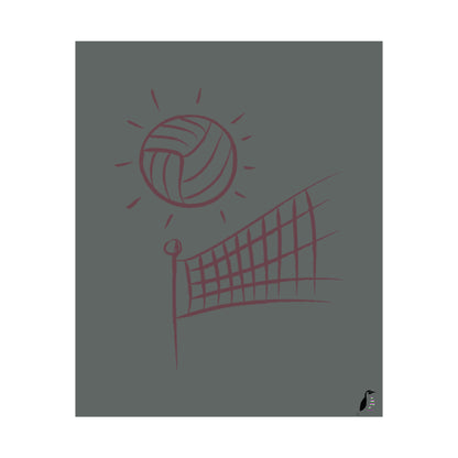Premium Matte Vertical Posters: Volleyball Dark Grey