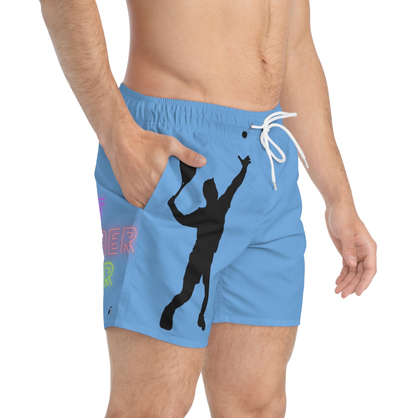 Swim Trunks: Tennis Lite Blue