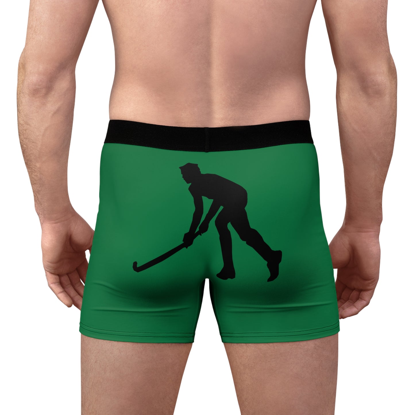 Men's Boxer Briefs: Hockey Dark Green