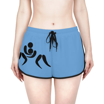 Women's Relaxed Shorts: Wrestling Lite Blue