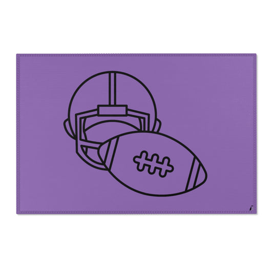 Area Rug (Rectangle): Football Lite Purple
