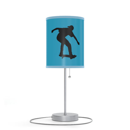 Lamp on a Stand, US|CA plug: Skateboarding Turquoise