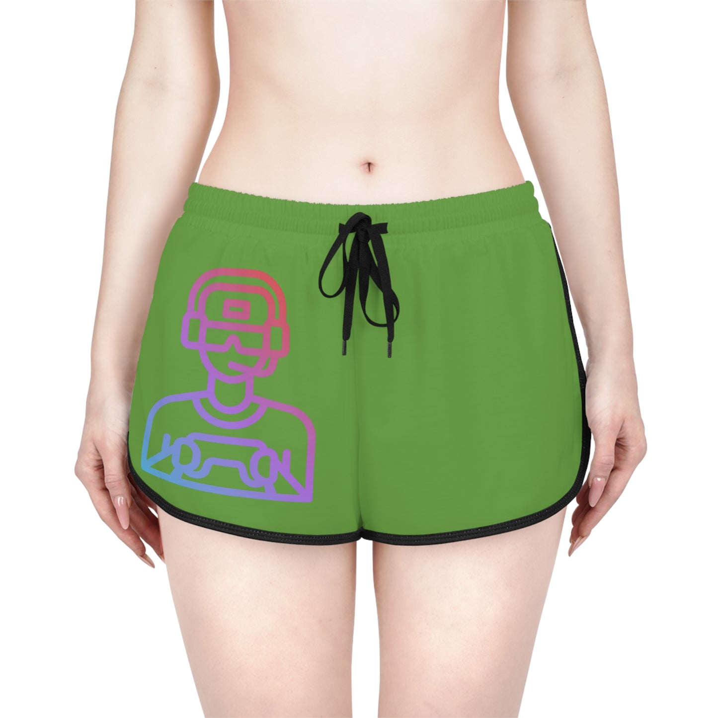 Women's Relaxed Shorts: Gaming Green