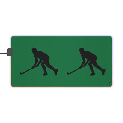 LED Gaming Mouse Pad: Hockey Dark Green