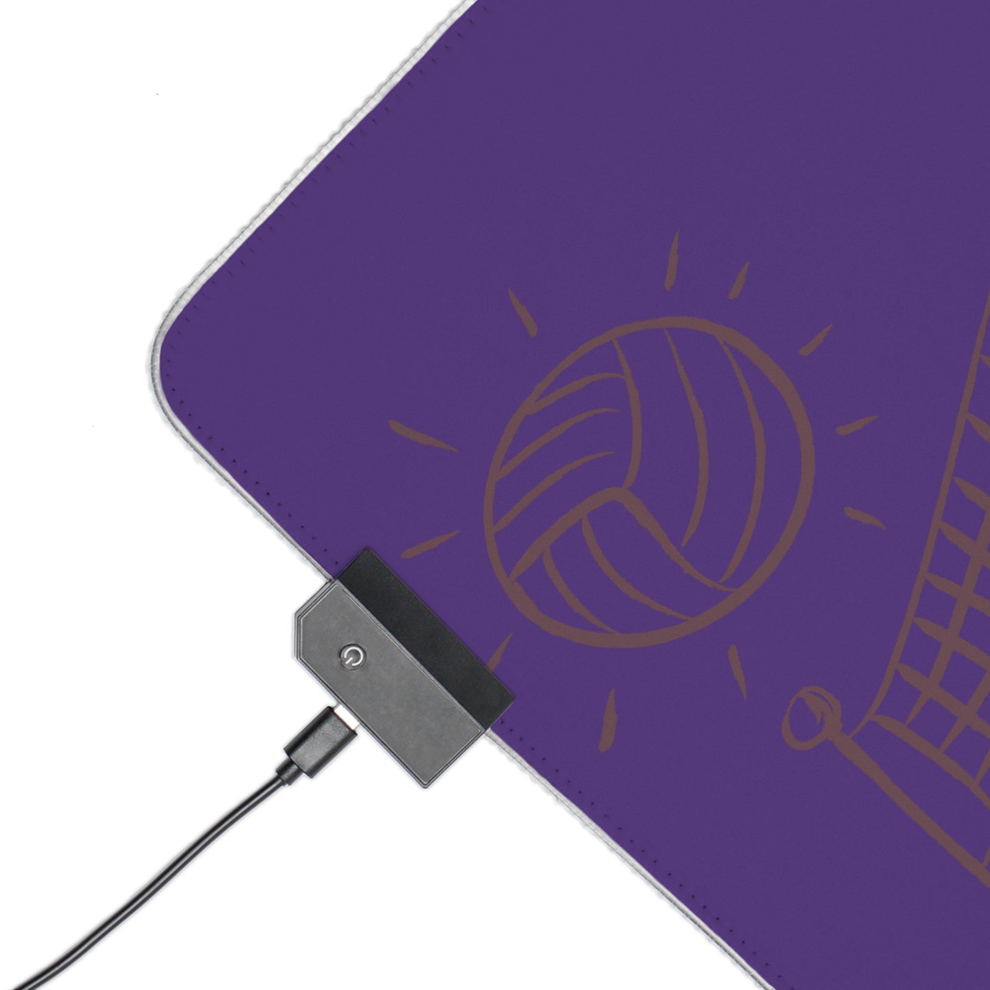 LED Gaming Mouse Pad: Volleyball Purple