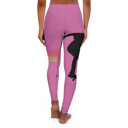 Women's Spandex Leggings: Skateboarding Lite Pink