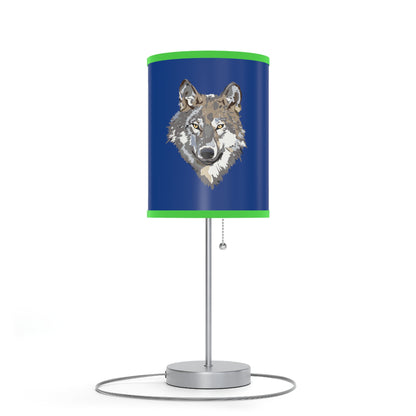 Lamp on a Stand, US|CA plug: Wolves Dark Blue