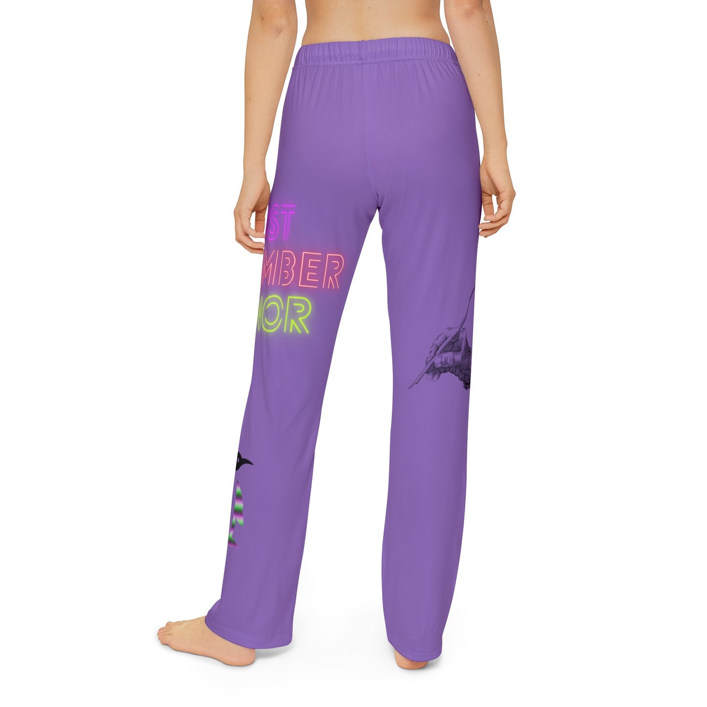 Kids Pajama Pants: Writing Lite Purple