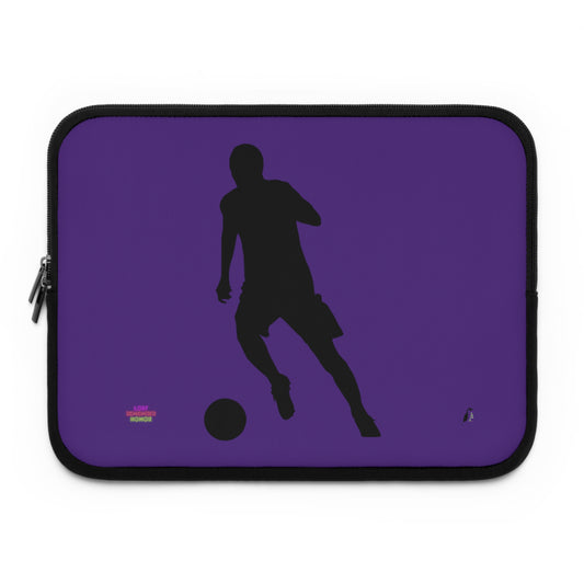 Laptop Sleeve: Soccer Purple