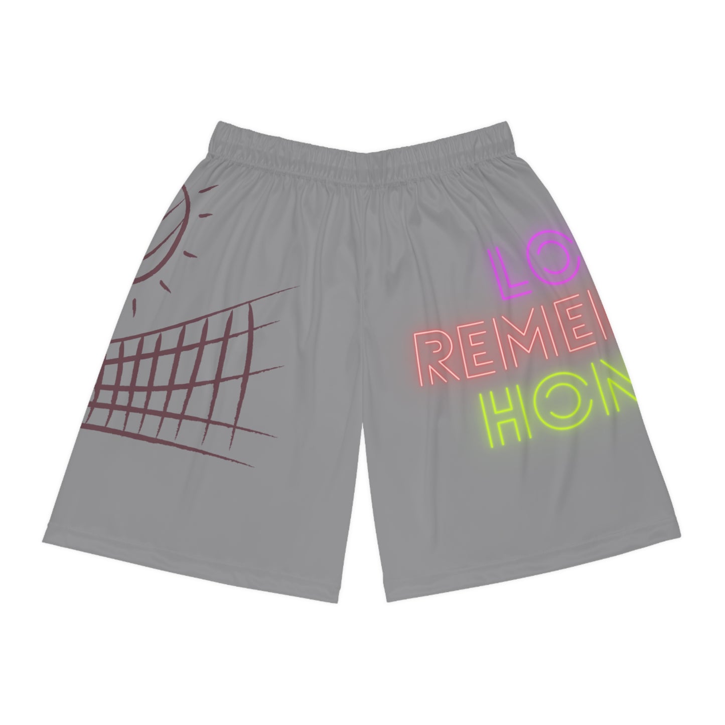 Basketball Shorts: Volleyball Grey