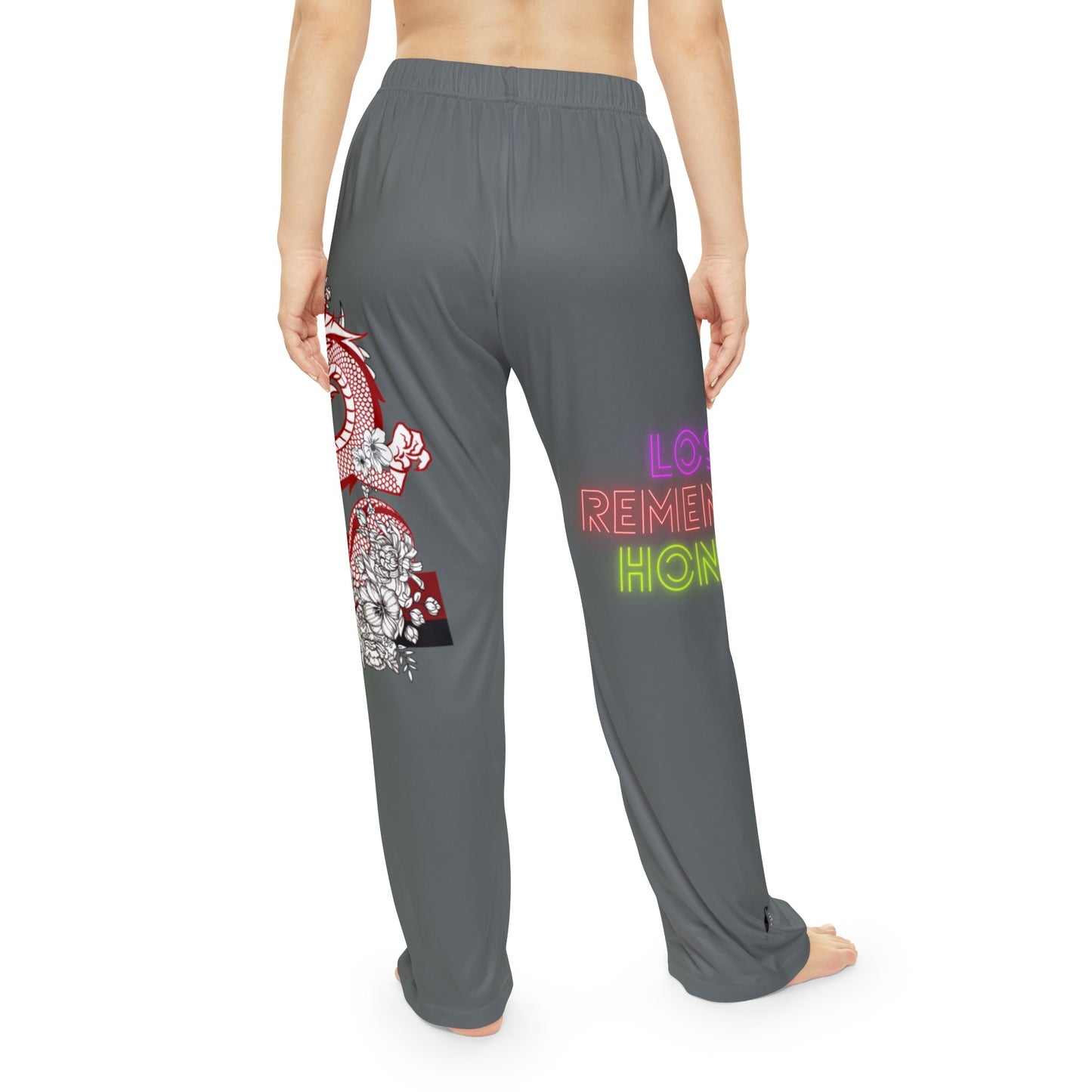 Women's Pajama Pants: Dragons Dark Grey