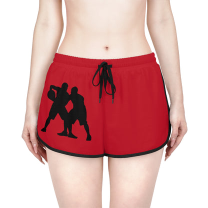 Women's Relaxed Shorts: Basketball Dark Red