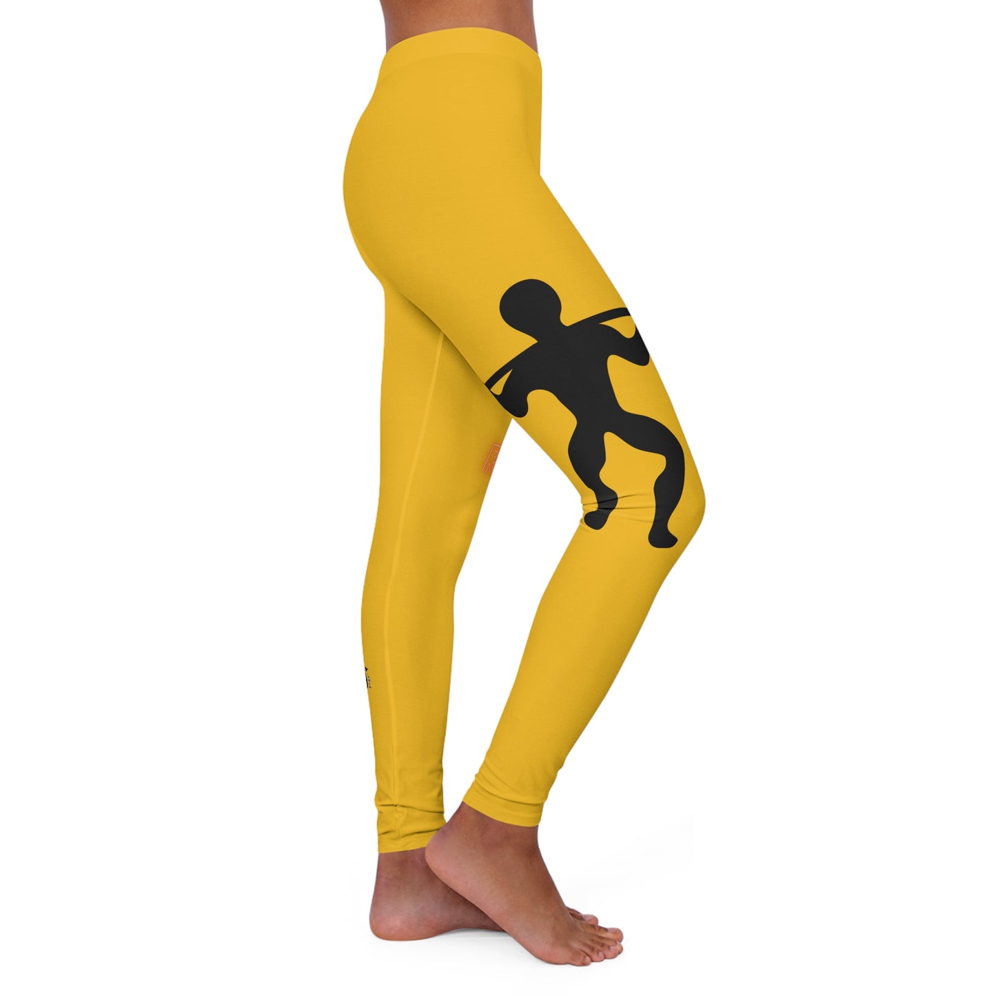 Women's Spandex Leggings: Weightlifting Yellow