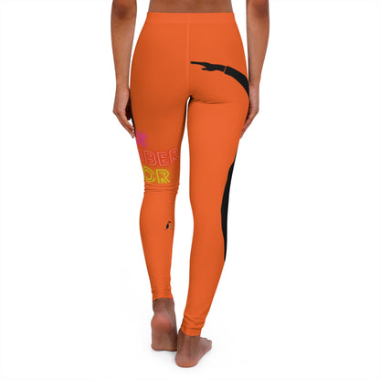 Women's Spandex Leggings: Dance Orange