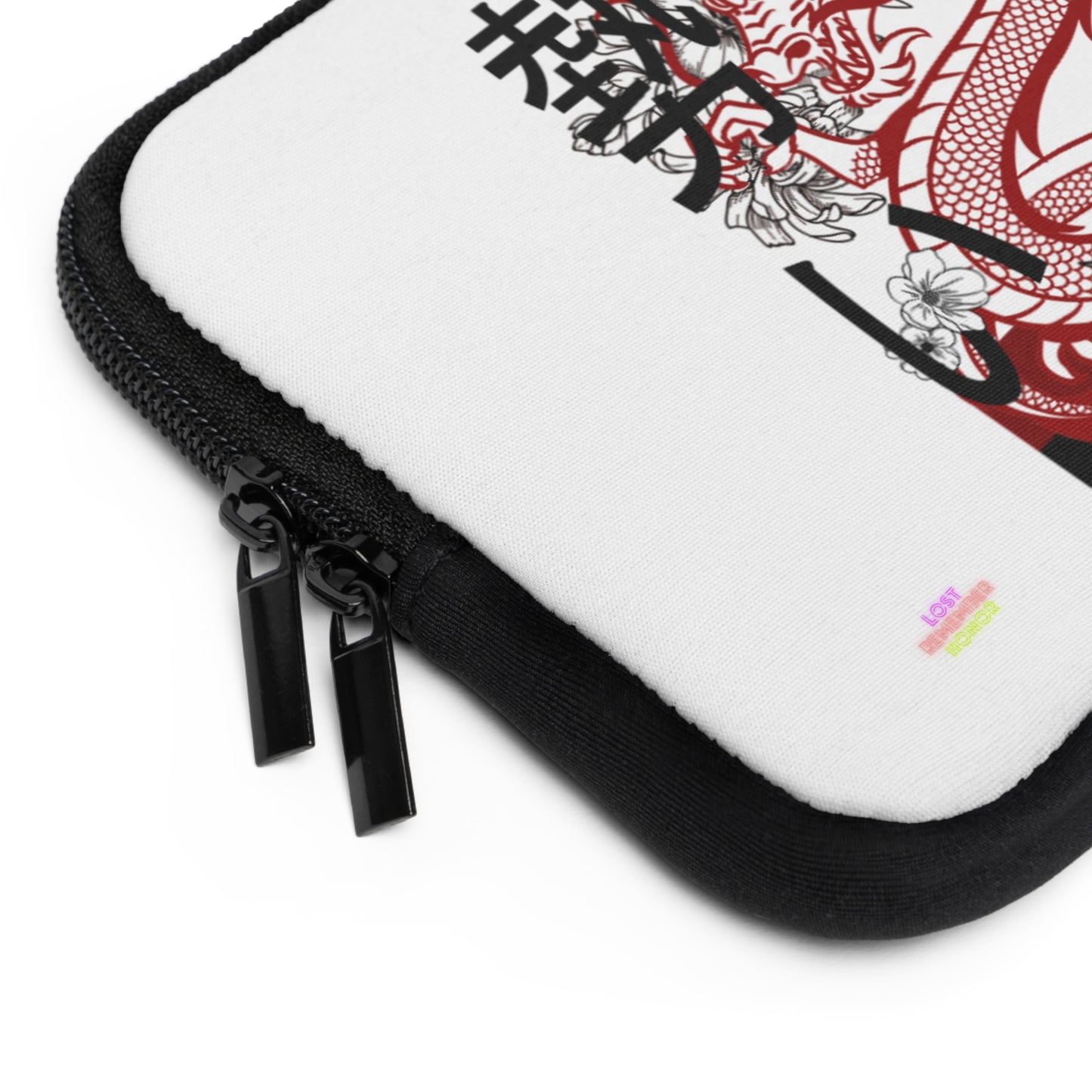 Laptop Sleeve: Dragons White