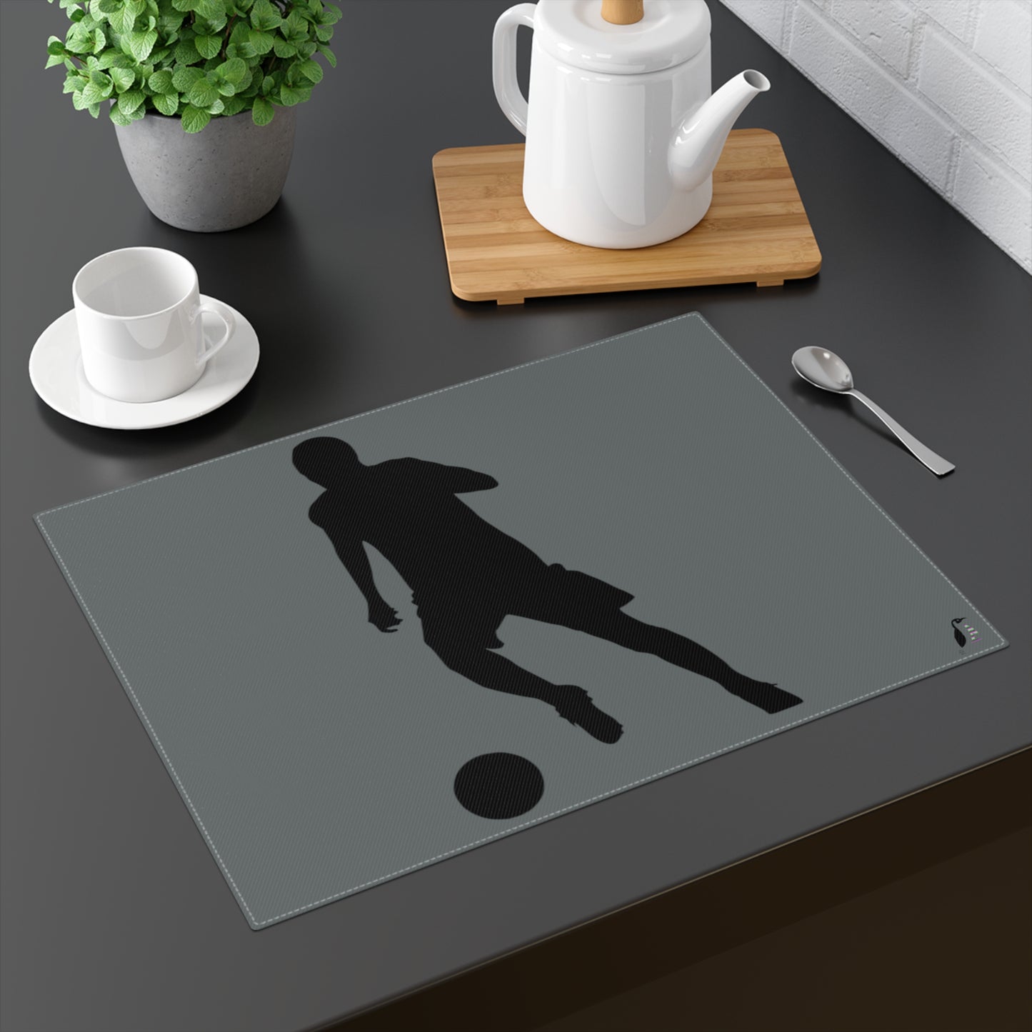 Placemat, 1pc: Soccer Dark Grey