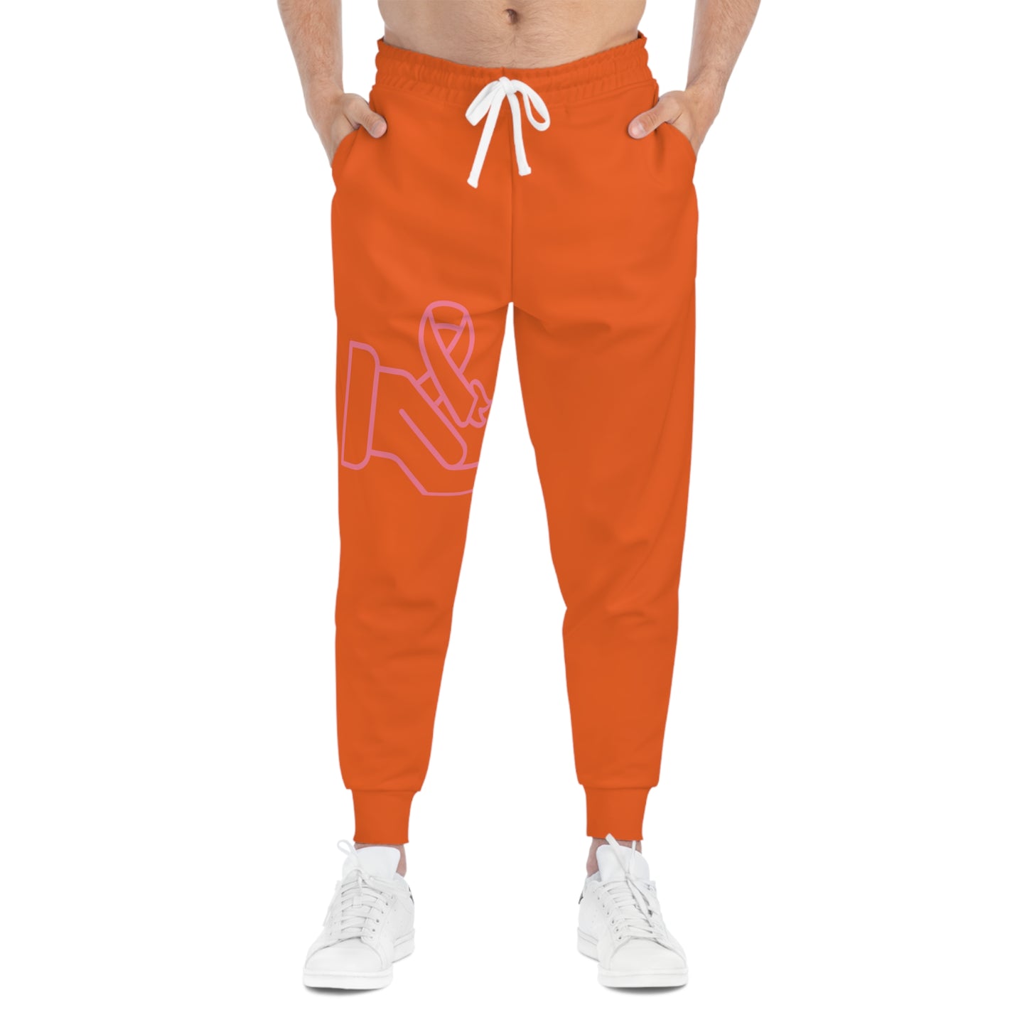 Athletic Joggers: Fight Cancer Orange