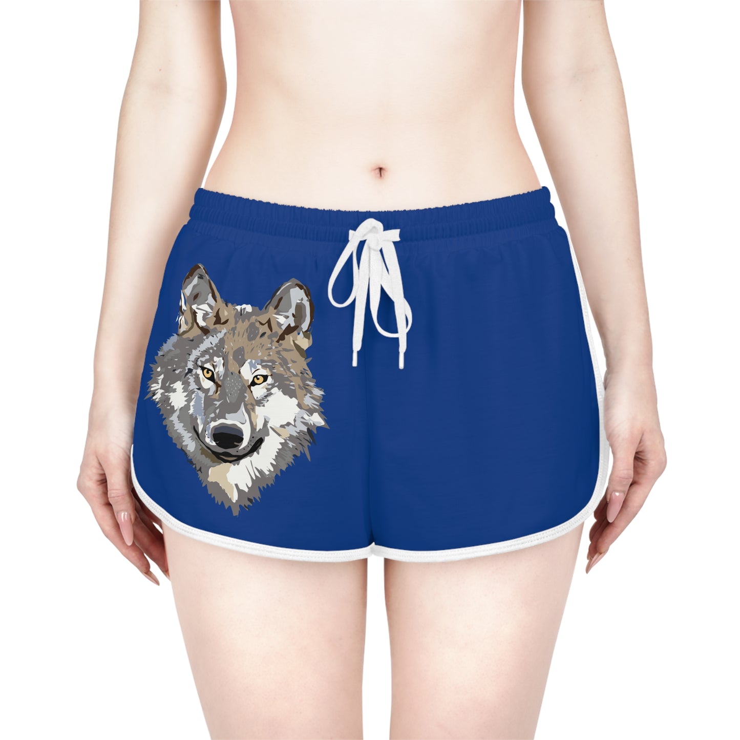 Women's Relaxed Shorts: Wolves Dark Blue