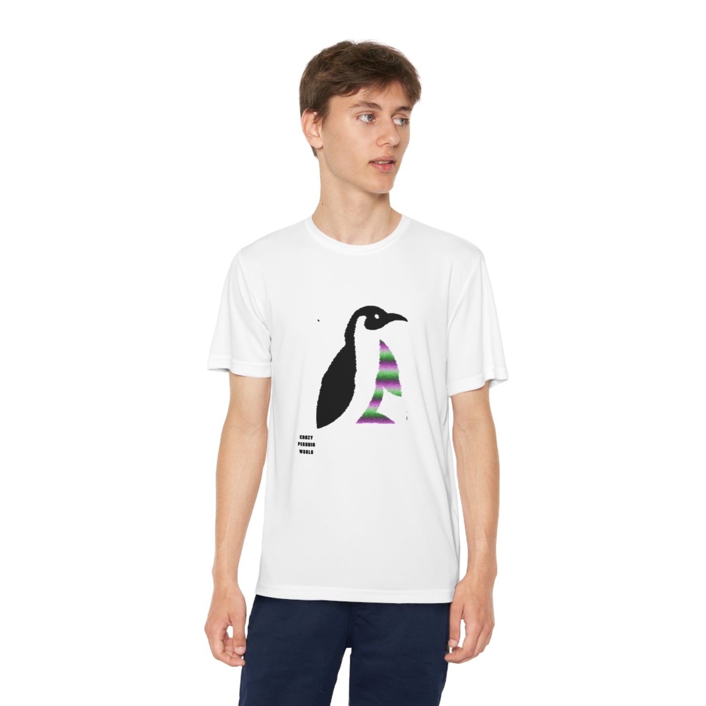 Youth Competitor Tee #1 : Crazy Penguin World Logo