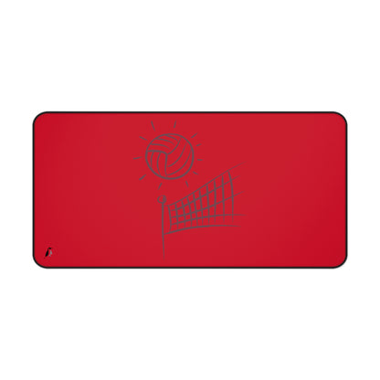 Desk Mat: Volleyball Dark Red