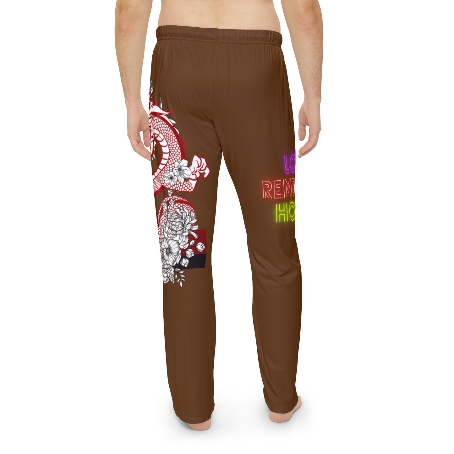 Men's Pajama Pants: Dragons Brown