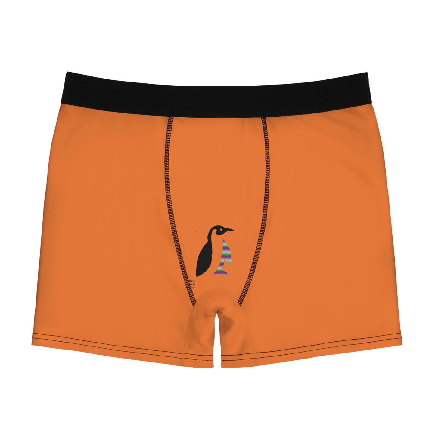 Men's Boxer Briefs: Crazy Penguin World Logo Crusta