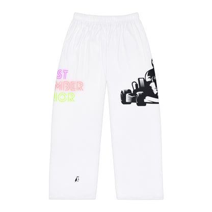 Men's Pajama Pants: Racing White