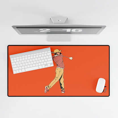 Desk Mats: Golf Orange