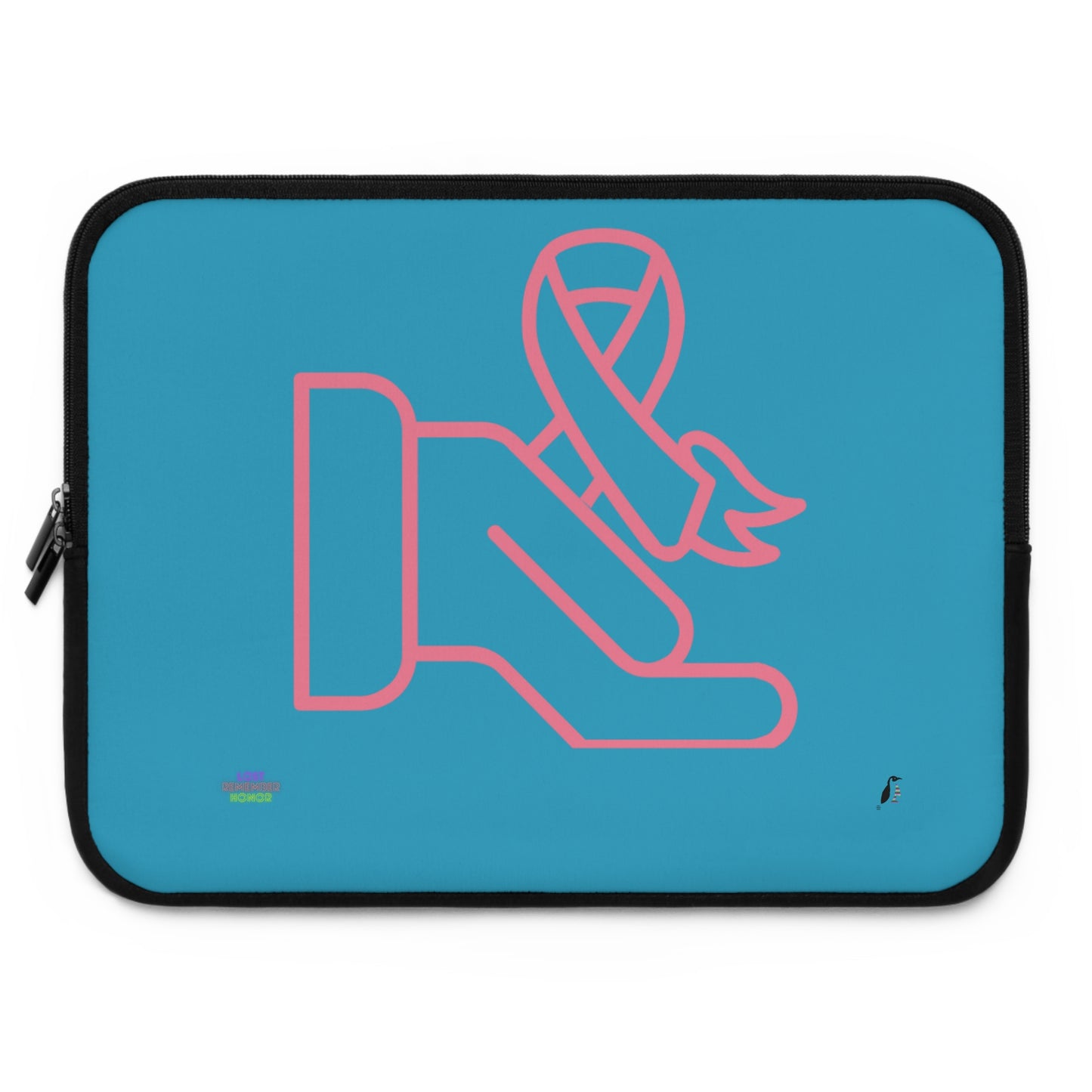 Laptop Sleeve: Fight Cancer Turquoise