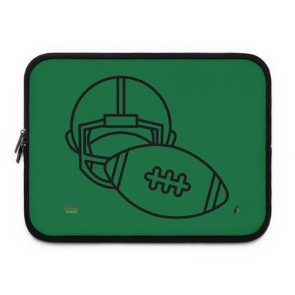 Laptop Sleeve: Football Dark Green