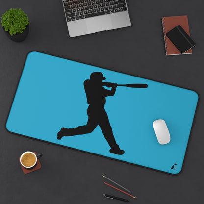 Desk Mat: Baseball Turquoise