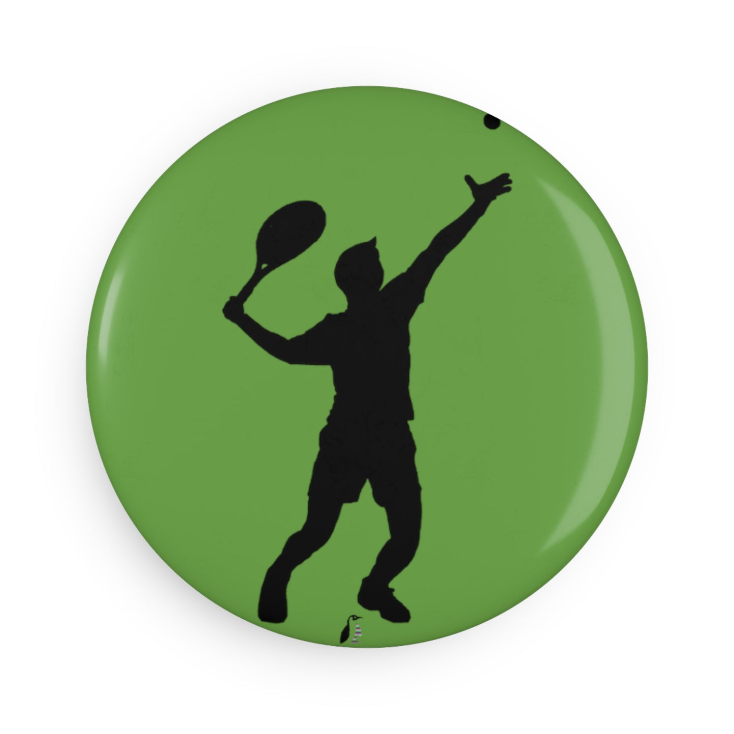 Button Magnet, Round (1 & 10 pcs): Tennis Green