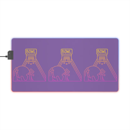 LED Gaming Mouse Pad: Bowling Lite Purple