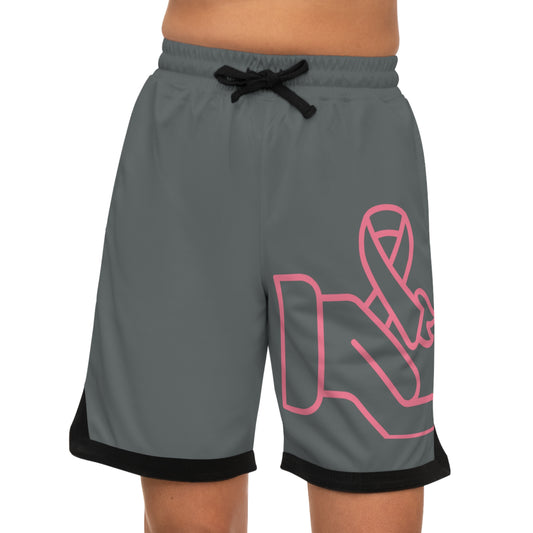 Basketball Rib Shorts: Fight Cancer Dark Grey