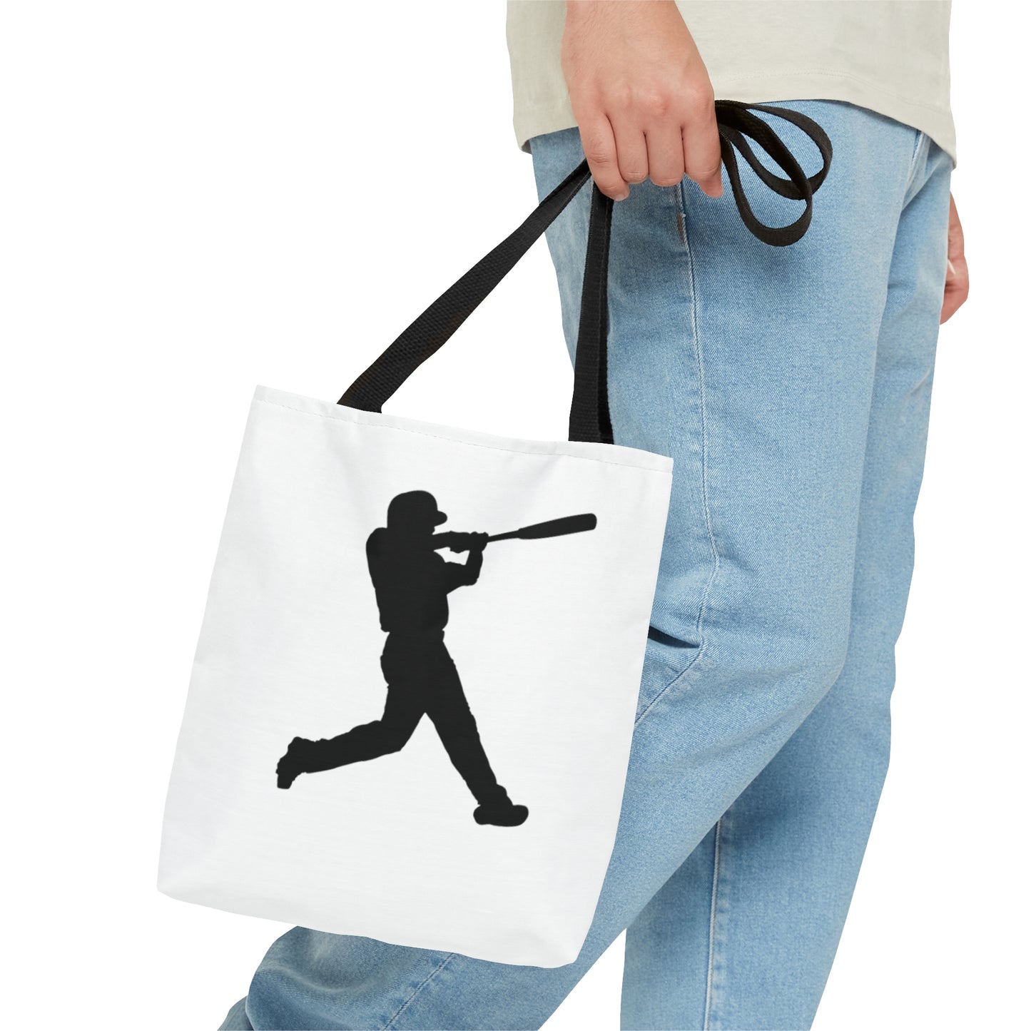 Tote Bag: Baseball White