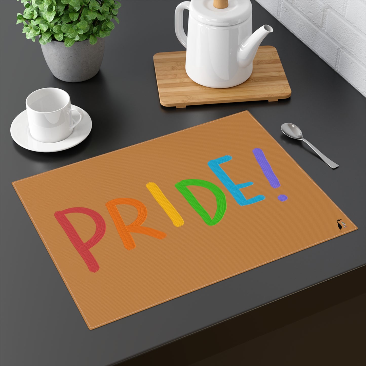 Placemat, 1pc: LGBTQ Pride Lite Brown