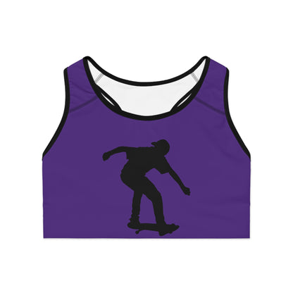 Sports Bra: Skateboarding Purple