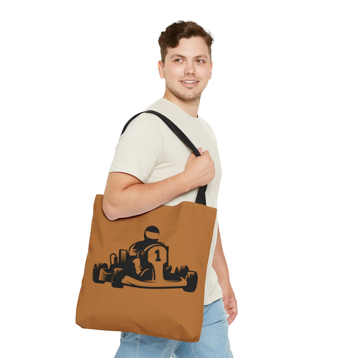 Tote Bag: Racing Lite Brown