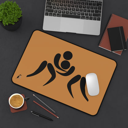 Desk Mat: Wrestling Lite Brown