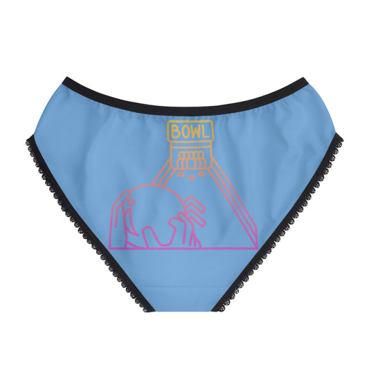 Women's Briefs: Bowling Lite Blue