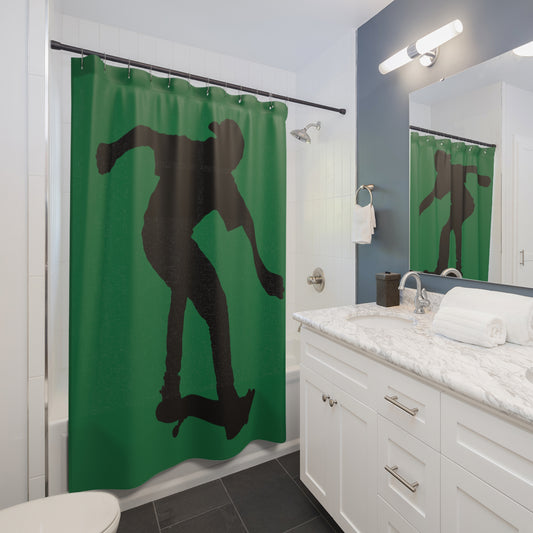 Shower Curtains: #1 Skateboarding Dark Green