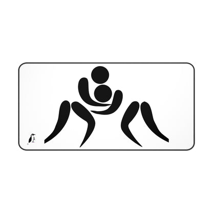 Desk Mat: Wrestling White