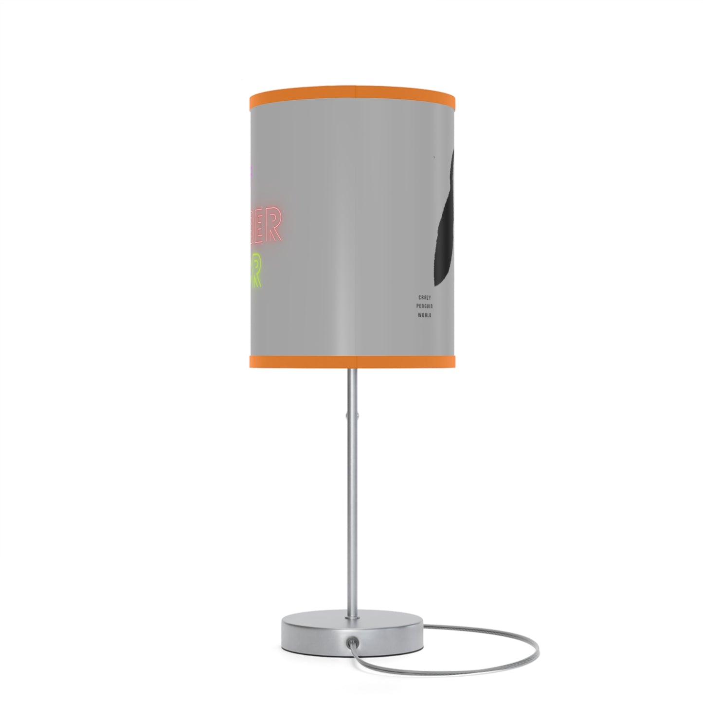 Lamp on a Stand, US|CA plug: Crazy Penguin World Logo Lite Grey