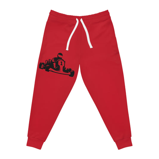 Athletic Joggers: Racing Dark Red