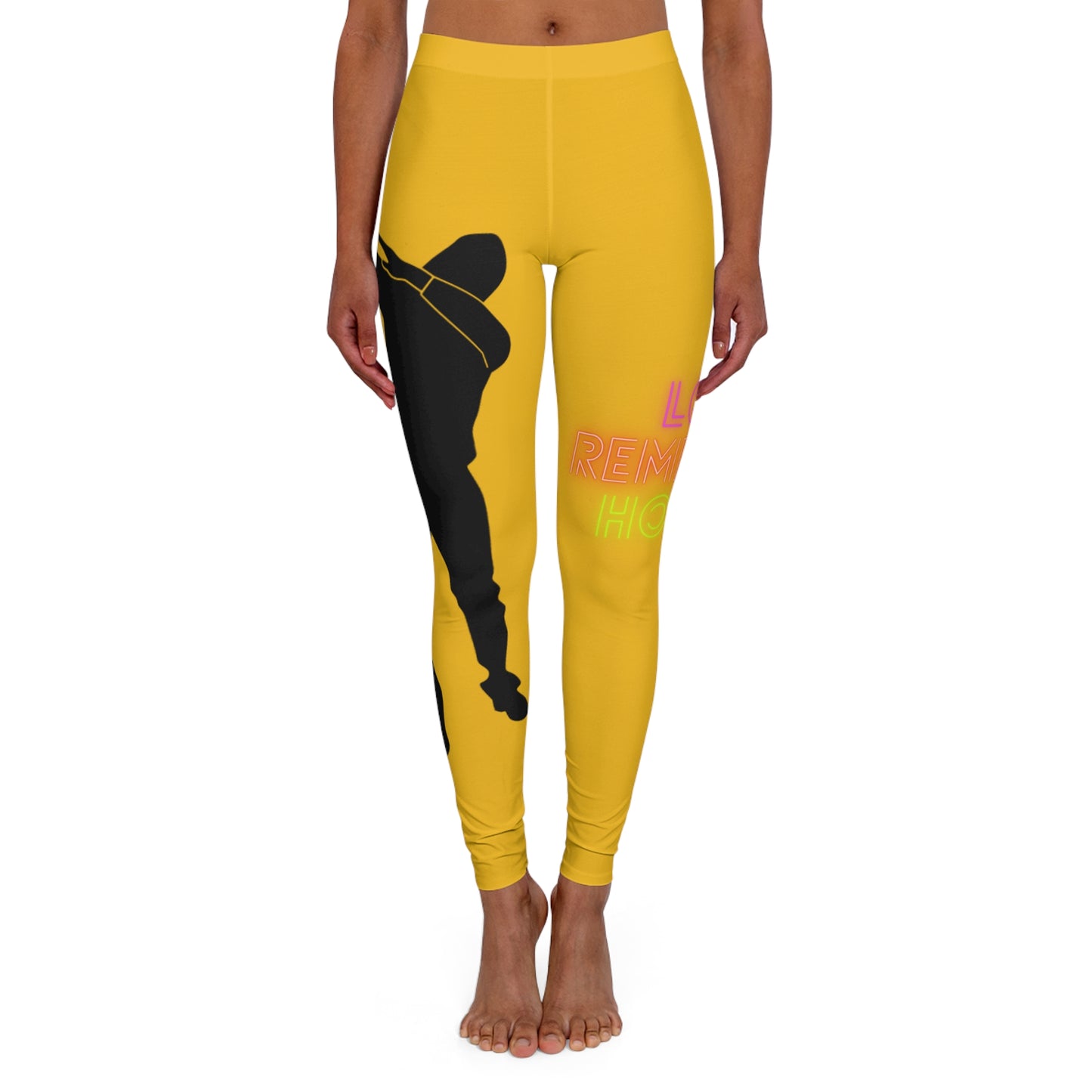 Women's Spandex Leggings: Dance Yellow