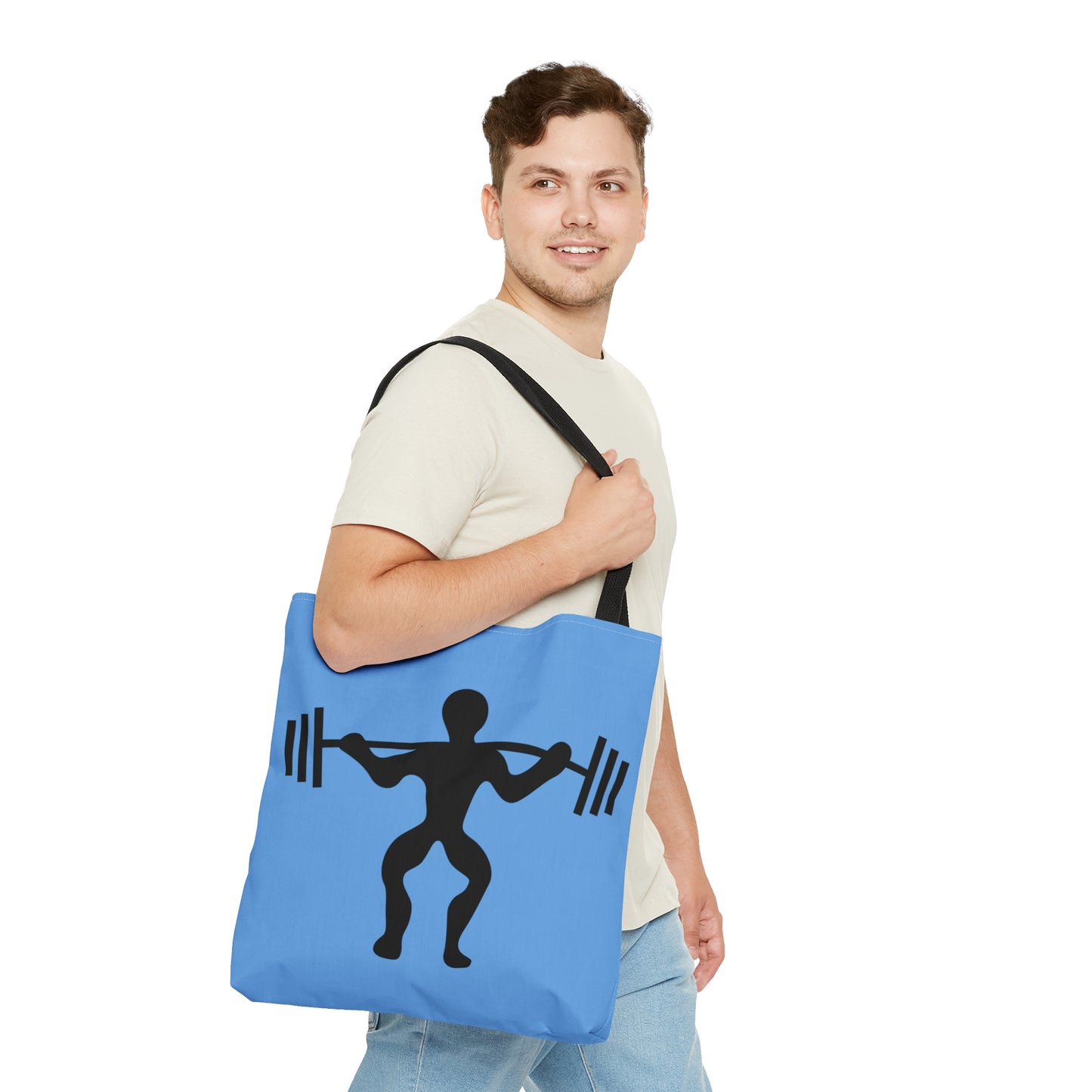 Tote Bag: Weightlifting Lite Blue