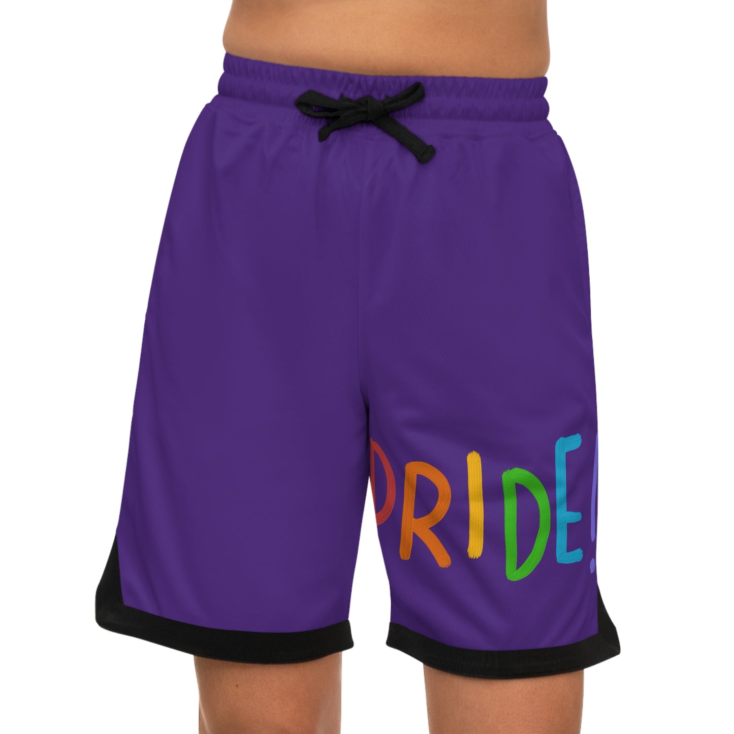 Basketball Rib Shorts: LGBTQ Pride Purple